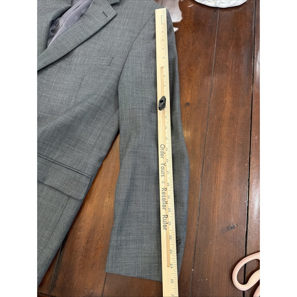 Polo Ralph Lauren Blazer Mens 46R Gray Wool Custom Fit 2 Piece Suit - Picture 5 of 16